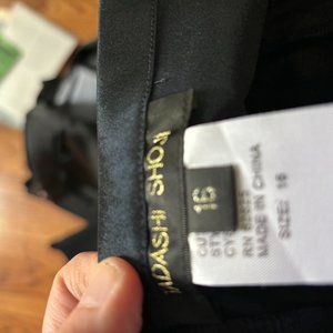 Floor length two piece navy blue gown